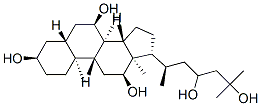 (3R,5R,7R,8R,9S,10S,12S,13R,14S,17R)-17-[(2R)-4,6-dihydroxy-6-methylheptan-2-yl]-10,13-dimethyl-2,3,4,5,6,7,8,9,11,12,14,15,16,17-tetradecahydro-1H-cyclopenta[a]phenanthrene-3,7,12-triol Struktur