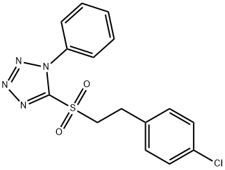 5-(4-Chlorophenethylsulfonyl)-1-phenyl-1H-tetrazole Struktur