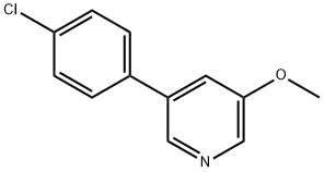 3-(4-Chlorophenyl)-5-Methoxypyridine Struktur