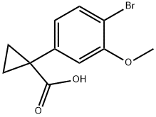 1-(4-BroMo-3-Methoxyphenyl)cyclopropane-1-carboxylic acid Struktur