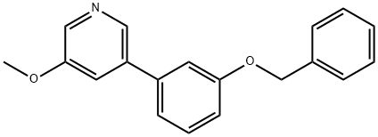 3-[3-(Benzyloxy)phenyl]-5-Methoxypyridine Struktur