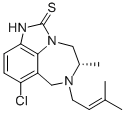 4,5,6,7-Tetrahydro-5α-methyl-6-(3-methyl-2-butenyl)-8-chloroimidazo[4,5,1-jk][1,4]benzodiazepine-2(1H)-thione Struktur