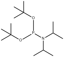 Di-tert-butyl N,N-diisopropylphosphoramidite Struktur