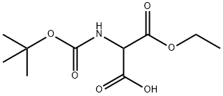 2-(N-BOC-AMINO)MALONIC ACID MONOETHYL ESTER Struktur