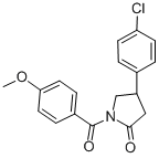 4-(4-Chlorophenyl)-1-(4-methoxybenzoyl)-2-pyrrolidinone Struktur