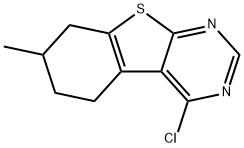 4-CHLORO-7-METHYL-5,6,7,8-TETRAHYDRO[1]BENZOTHIENO[2,3-D]PYRIMIDINE Struktur