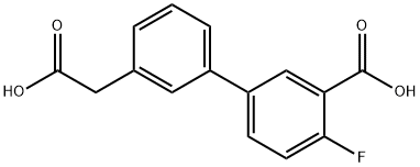 5-[3-(CarboxyMethyl)phenyl]-2-fluorobenzoic acid Struktur