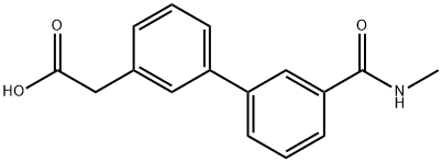 {3-[3-(MethylcarbaMoyl)phenyl]phenyl}acetic acid Struktur