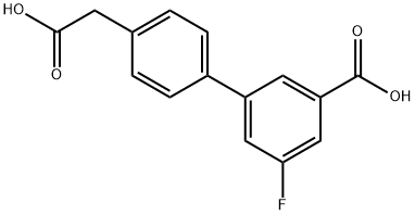 3-[4-(CarboxyMethyl)phenyl]-5-fluorobenzoic acid Struktur