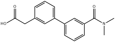 3-CarboxyMethyl-3'-(diMethylaMinocarbonyl)biphenyl Struktur