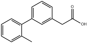 [3-(2-Methylphenyl)phenyl]acetic acid Struktur