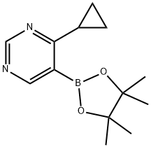 4-cyclopropyl-5-(4,4,5,5-tetraMethyl-1,3,2-dioxaborolan-2-yl)pyriMidine Struktur