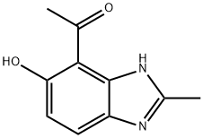 Ethanone, 1-(5-hydroxy-2-methyl-1H-benzimidazol-4-yl)- (9CI) Struktur