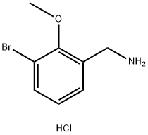 (3-Bromo-2-methoxyphenyl)methanamine hydrochloride Struktur