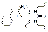 Benzeneacetamide,  N-(6-amino-1,2,3,4-tetrahydro-2,4-dioxo-1,3-di-2-propenyl-5-pyrimidinyl)--alpha--methyl-  (9CI) Struktur