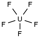 uranium pentafluoride Struktur