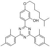 2,4-Bis(2,4-dimethylphenyl)-6-(2-hydroxy-4-iso-octyloxyphenyl)-1,3,5-triazine Struktur