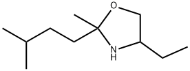 4-ETHYL-2-METHYL-2-(3-METHYLBUTYL)OXAZOLIDINE Struktur