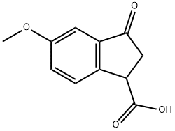 2,3-DIHYDRO-5-METHOXY-3-OXO-1H-INDENE-1-CARBOXYLIC ACID Struktur