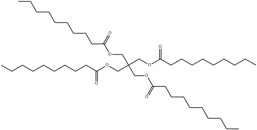 2,2-bis[[(1-oxodecyl)oxy]methyl]-1,3-propanediyl didecanoate Struktur