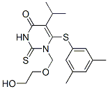 5-isopropyl-1-((hydroxyethoxy)methyl)-6-(3,5-dimethylphenythio)-2-thiouracil Struktur