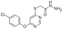 ((6-(4-Chlorophenoxy)-4-pyrimidinyl)thio)acetic acid hydrazide Struktur