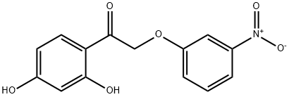 Ethanone, 1-(2,4-dihydroxyphenyl)-2-(3-nitrophenoxy)- Struktur