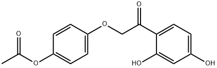 [4-[2-(2,4-dihydroxyphenyl)-2-oxo-ethoxy]phenyl] acetate Struktur