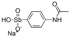 N-[p-(dihydroxystibino)phenyl]acetamide Sb-oxide, monosodium salt  Struktur