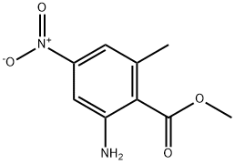 Benzoic acid, 2-amino-6-methyl-4-nitro-, methyl ester (9CI) Struktur