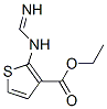 3-Thiophenecarboxylicacid,2-[(iminomethyl)amino]-,ethylester(9CI) Struktur