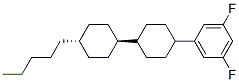 1,3-Difluor-5-[trans-4-(trans-4-pentylcyclohexyl)-cyclohexyl]-benzol Struktur