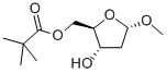 METHYL-2-DEOXY-5-O-PIVALOYL-ALPHA-D-ERYTHRO-PENTOFURANOSIDE Struktur