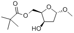 Methyl2-Deoxy-5-o-pivaloyl-alpha-D-threo-pentofuranoside Struktur