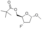 METHYL-2,3-DIDEOXY-3-FLUORO-5-O-PIVALOYL-ALPHA-D-ERYTHRO-PENTOFURANOSIDE Struktur