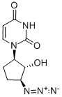 1-[(1R,2S,3S)-3-AZIDO-2-HYDROXYCYCLOPENTYL]-2,4(1H,3H)-PYRIMIDINEDIONE Struktur