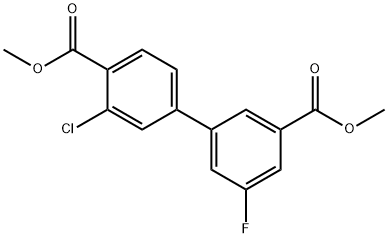 DiMethyl 3-chloro-3'-fluorobiphenyl-4,5'-dicarboxylate Struktur