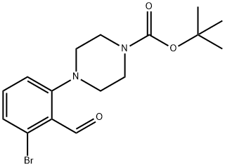 2-BroMo-6-(4-BOC-piperazino)benzaldehyde Struktur