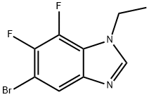 5-BroMo-1-ethyl-6,7-difluoro-1,3-benzodiazole Struktur