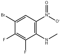 4-BroMo-2,3-difluoro-N-Methyl-6-nitroaniline Struktur