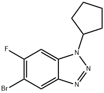 5-BroMo-1-cyclopentyl-6-fluoro-1,2,3-benzotriazole Struktur