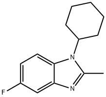 1-Cyclohexyl-5-fluoro-2-Methyl-1,3-benzodiazole Struktur