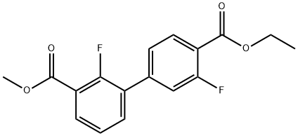 Methyl 3-[4-(ethoxycarbonyl)-3-fluorophenyl]-2-fluorobenzoate Struktur