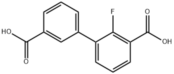 3-(3-Carboxyphenyl)-2-fluorobenzoic acid Struktur