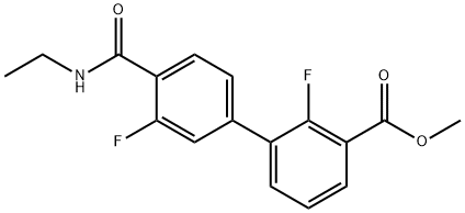 Methyl 3-[4-(ethylcarbaMoyl)-3-fluorophenyl]-2-fluorobenzoate Struktur