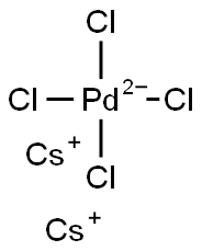 dicesium tetrachloropalladate(2-) Struktur