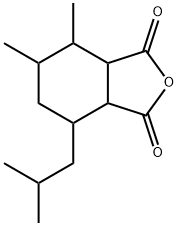 6-Isobutyl-3,4-dimethylcyclohexane-1,2-dicarboxylic anhydride Struktur