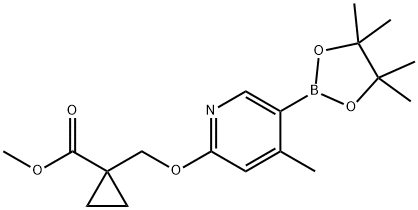 Methyl 1-(((4-Methyl-5-(4,4,5,5-tetraMethyl-1,3,2-dioxaborolan-2-yl)pyridin-2-yl)oxy)Methyl)cyclopropanecarboxylate Struktur