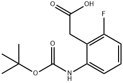 (2-TERT-BUTOXYCARBONYLAMINO-6-FLUORO-PHENYL)-ACETIC ACID Struktur