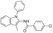 4-chloro-N-(3-methyl-1-phenyl-indol-2-yl)benzamide Struktur